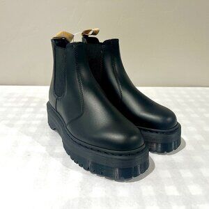 Dr. Doc Martens Vegan Quad 2976 Black Platform Boots Unisex M 10/W 11 Size Boots